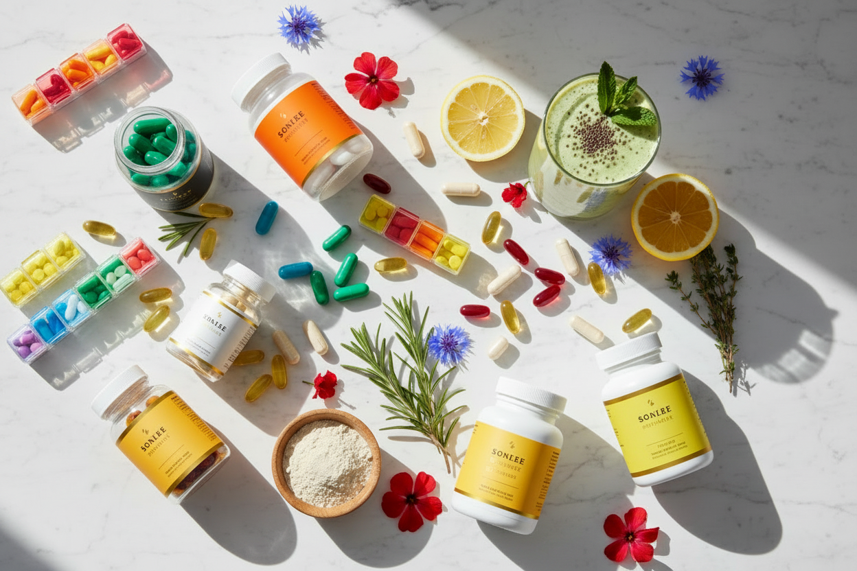 Vitamins & Supplements - Colorful